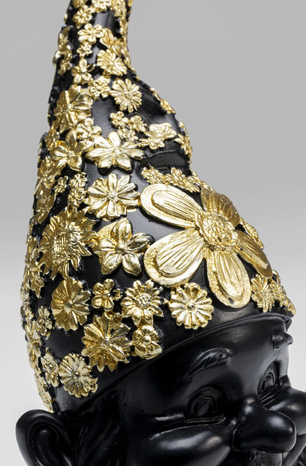 Decofiguur Dwerg Meditatie Zwart Goud 19cm