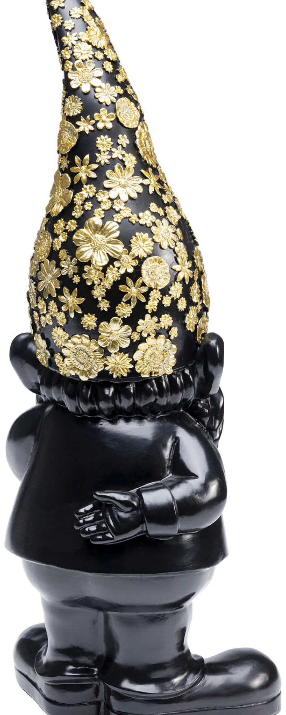 Decofiguur Dwerg Staand Zwart Goud 46cm