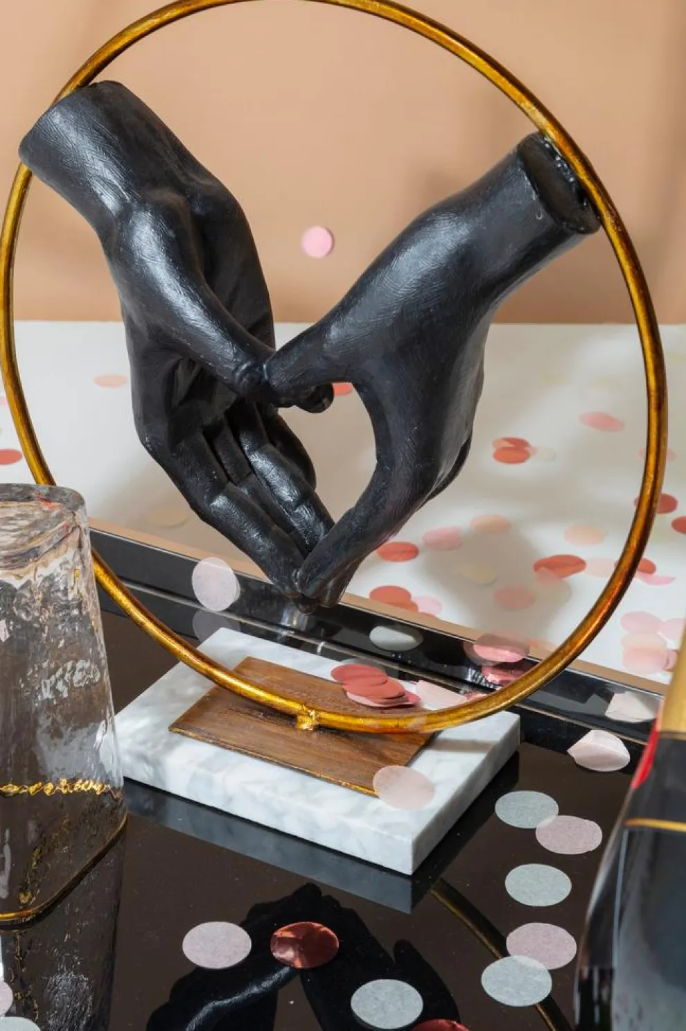 Decofiguur Elements Heart Hand 33,5cm