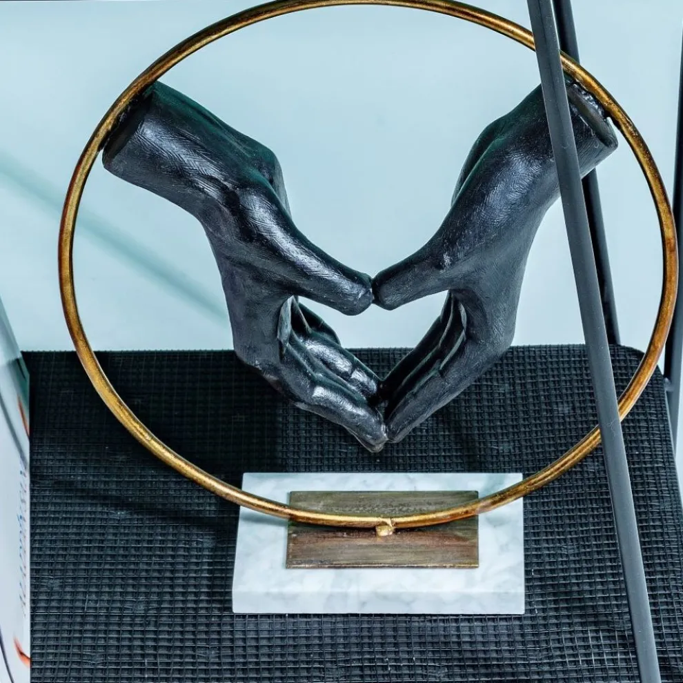 Decofiguur Elements Heart Hand 33,5cm