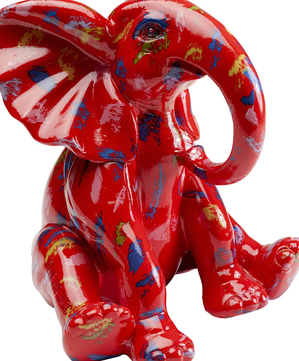Decofiguur Elephant Dots Red 18cm