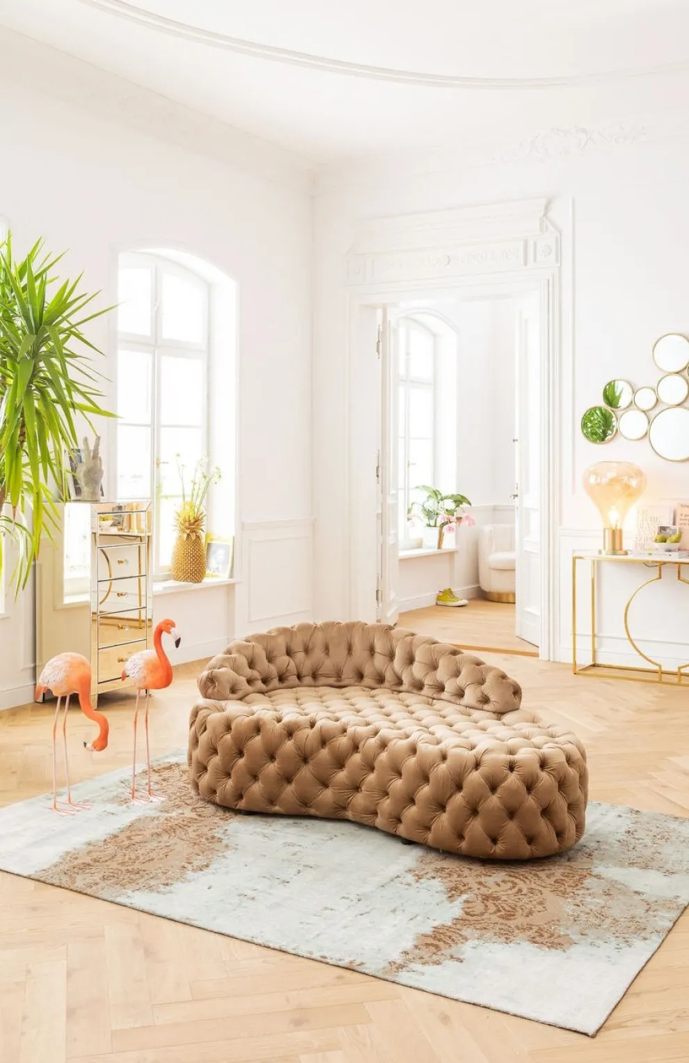 Decofiguur Flamingo Road 75cm