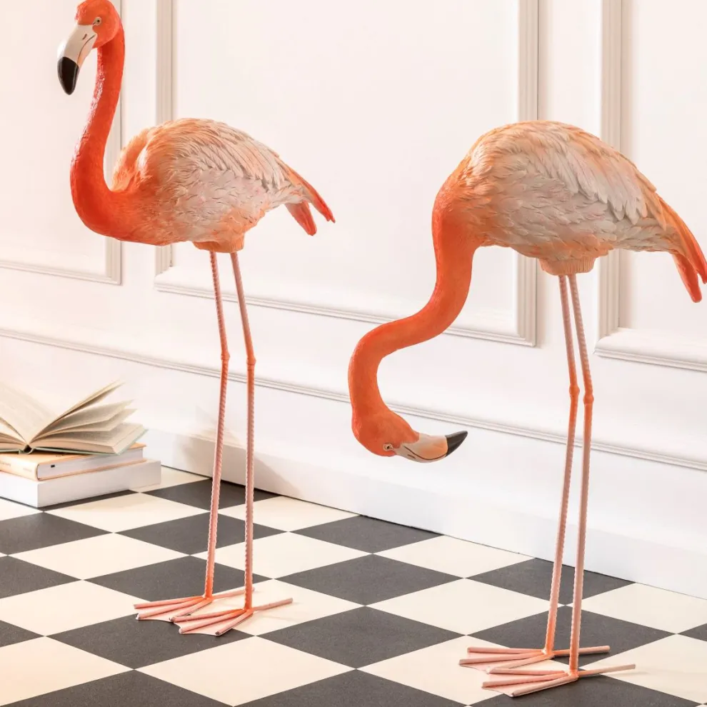Decofiguur Flamingo Road 75cm