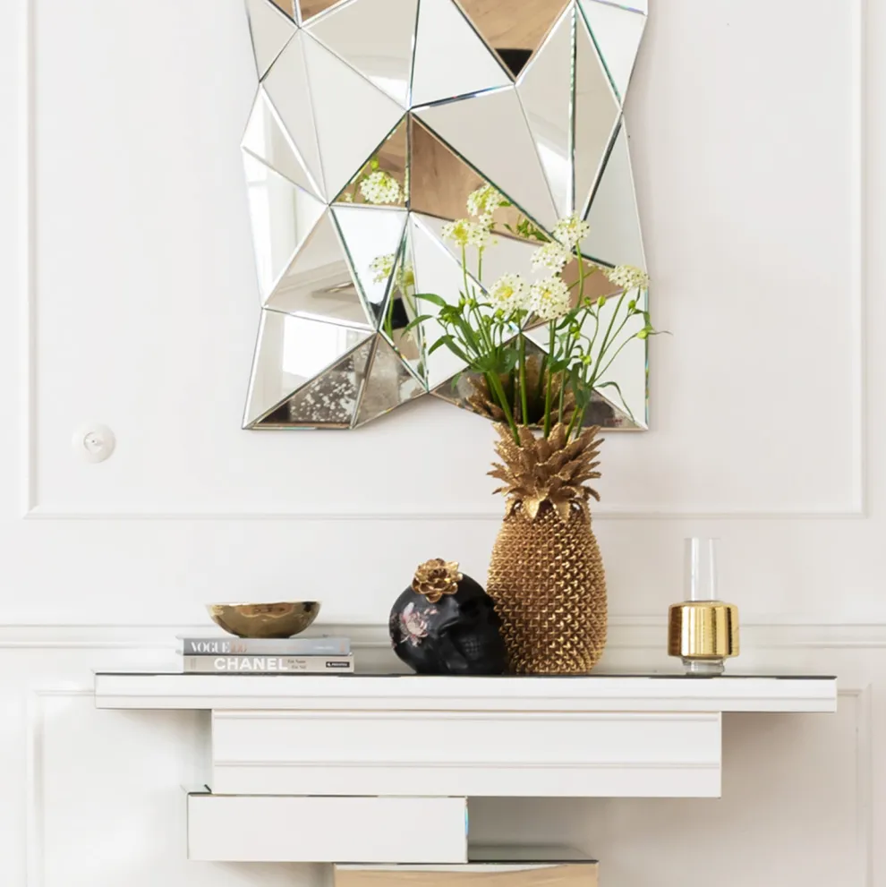 Decofiguur Flower Skull 22cm