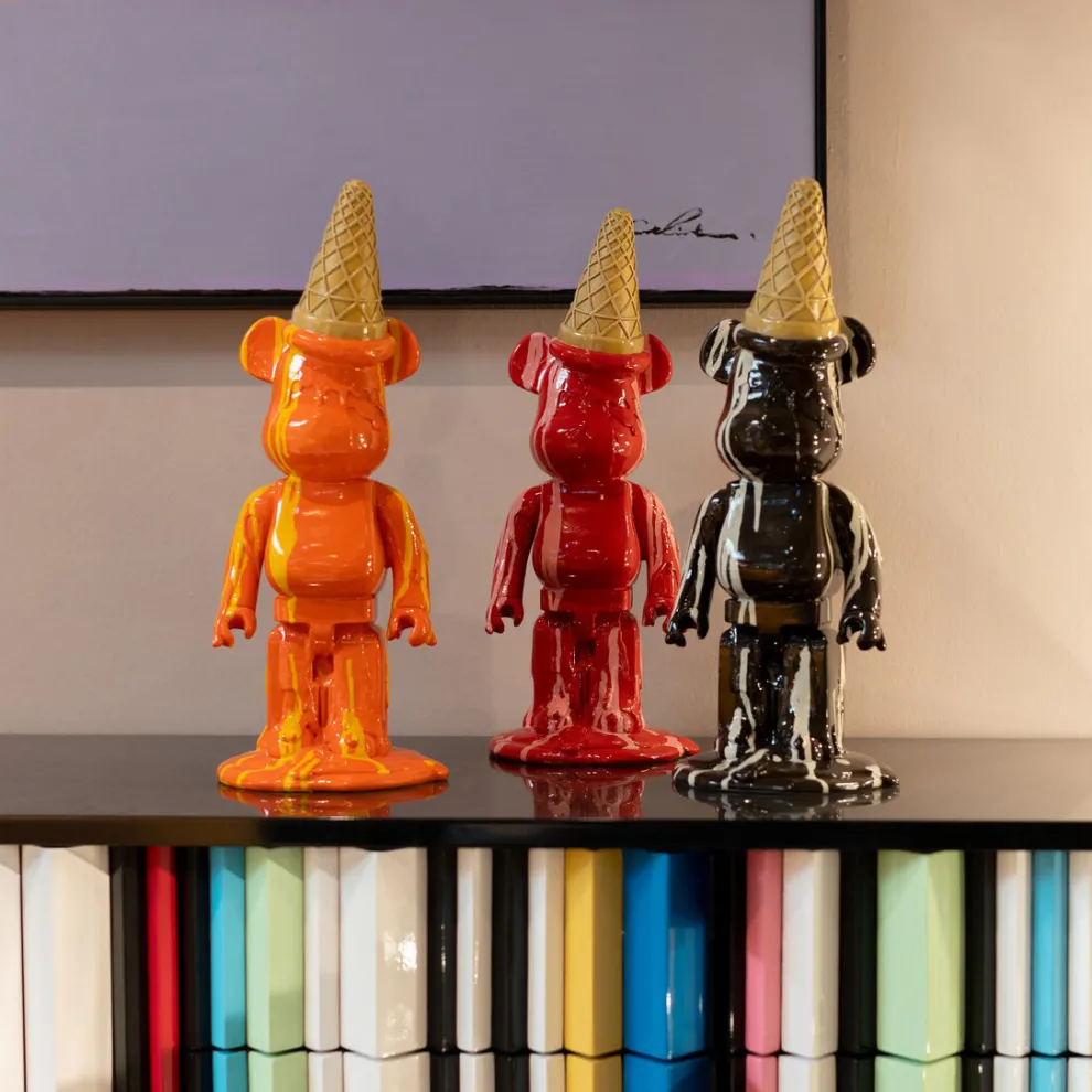 Decofiguur Gelato Bear Black 40cm