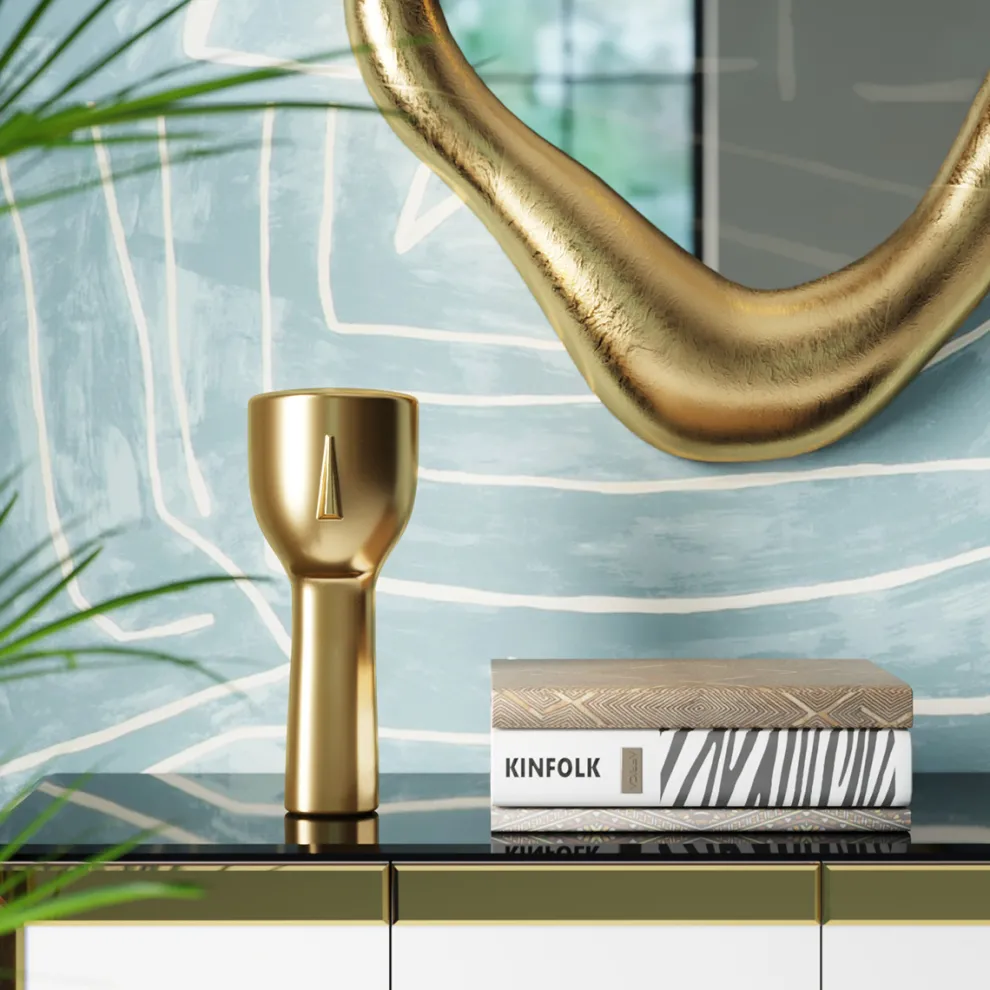 Decofiguur Golden Face 36cm