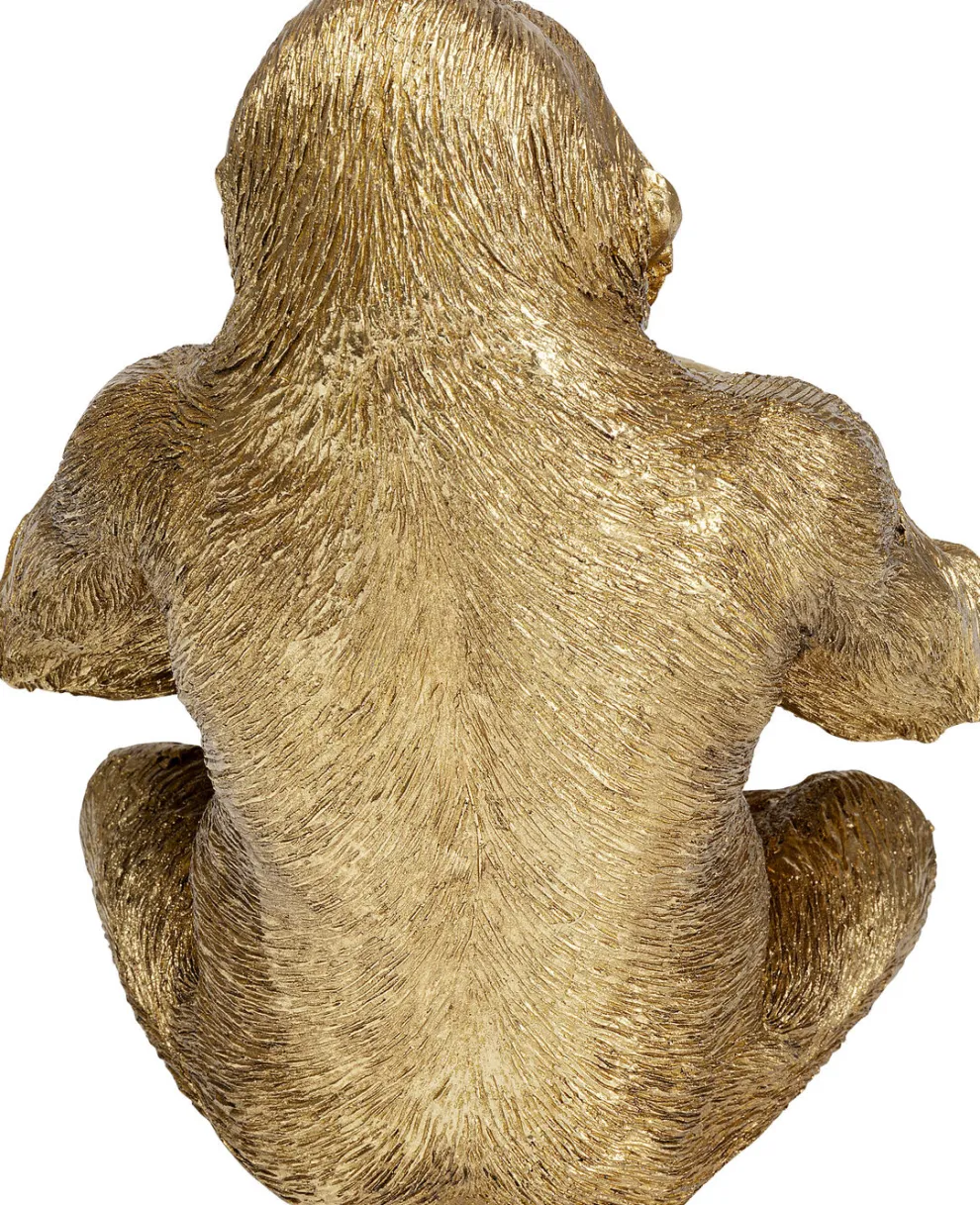 Decofiguur Gorilla Holding Bowl Goud