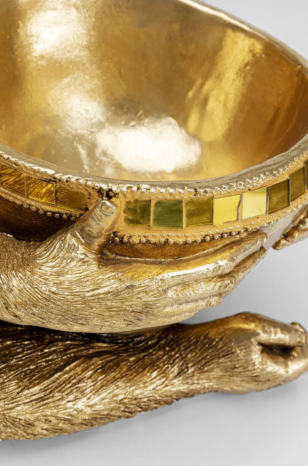Decofiguur Gorilla Holding Bowl Goud