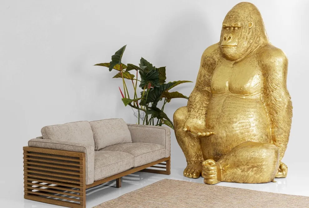 Decofiguur Gorilla Goud XXL 249cm
