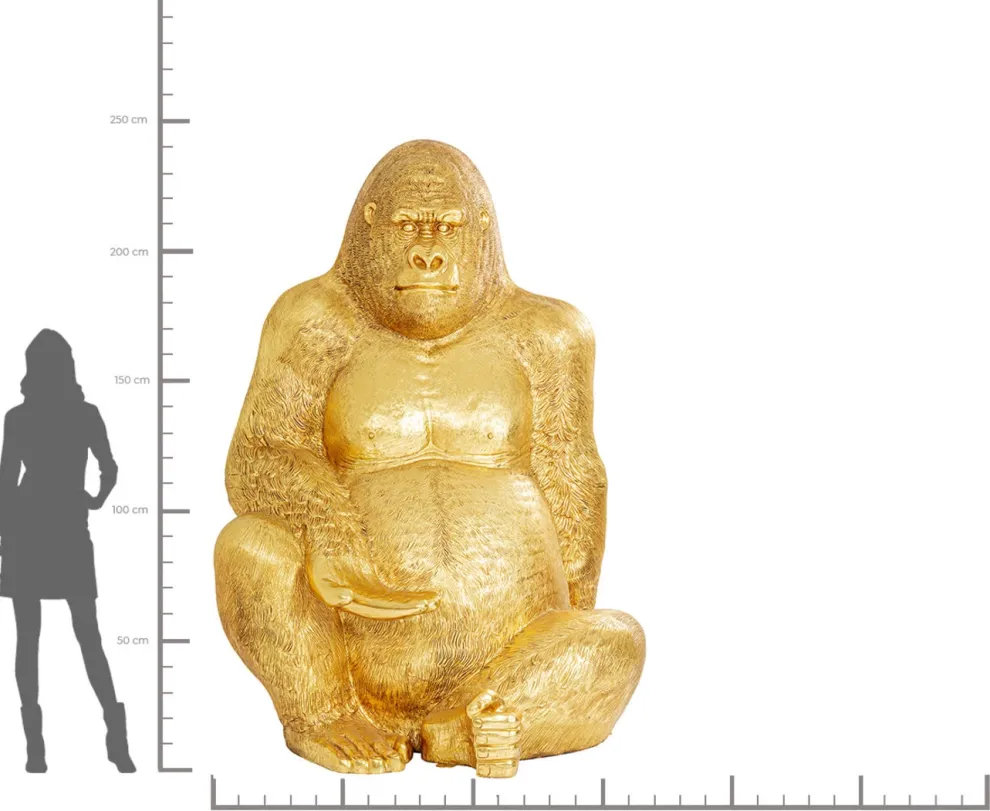 Decofiguur Gorilla Goud XXL 249cm