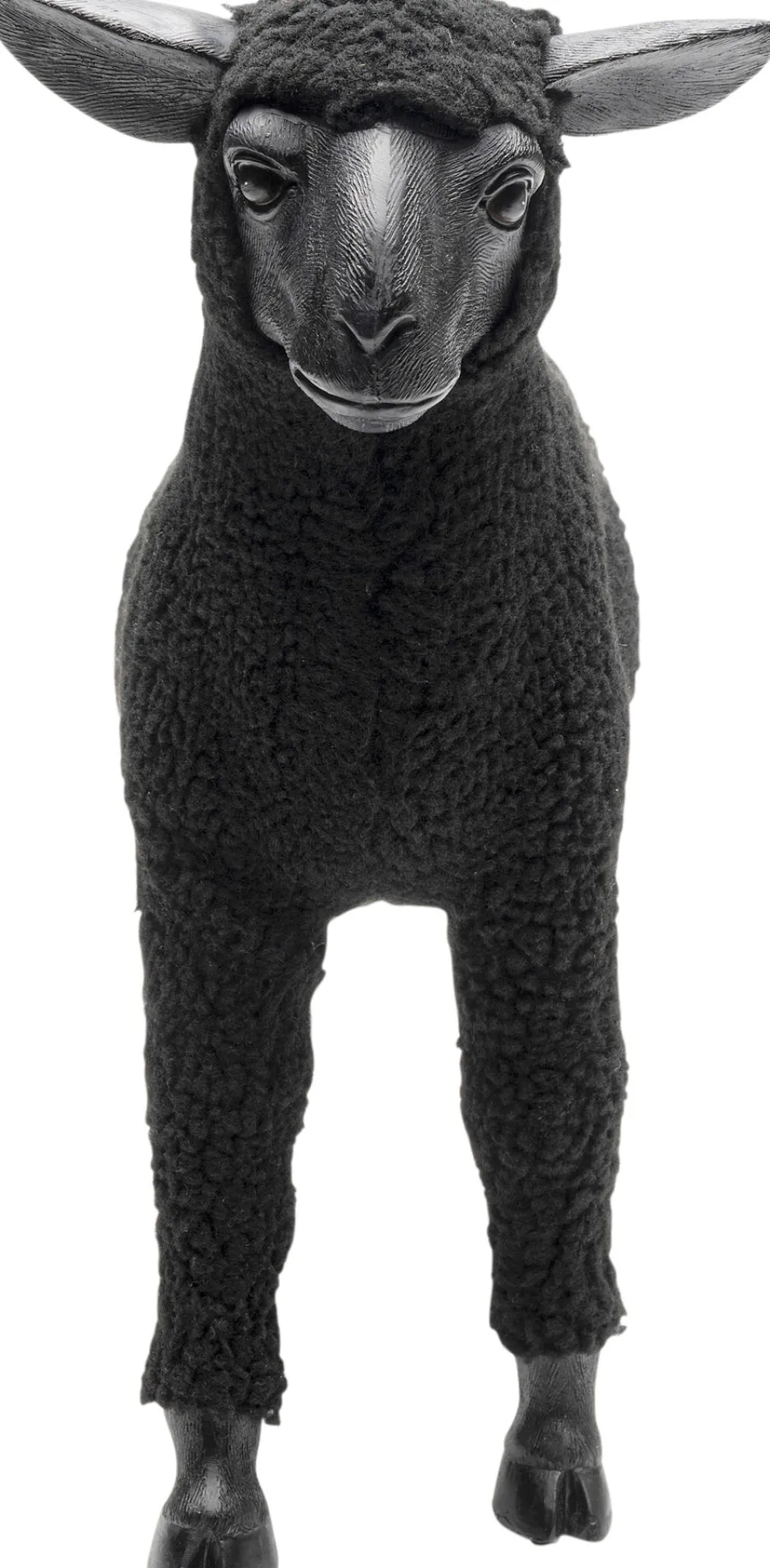 Decofiguur Happy Sheep Wool Black 37cm