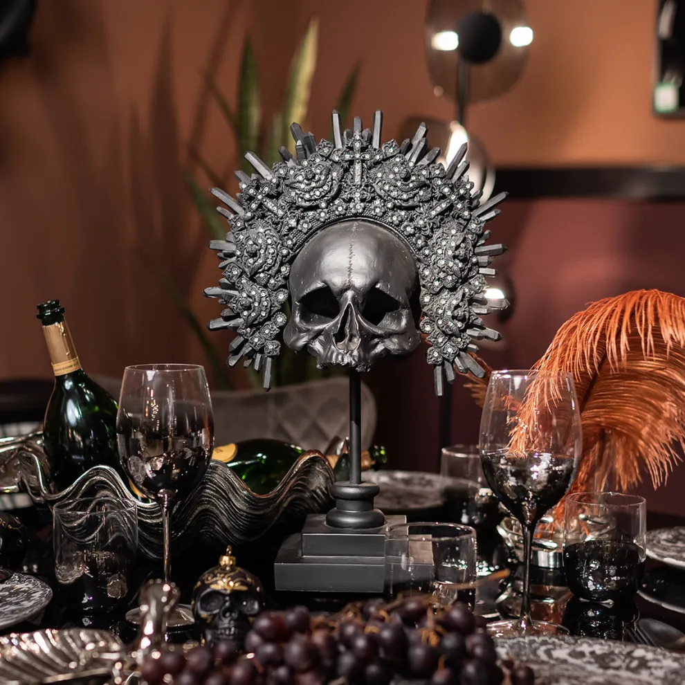 Decofiguur King Skull Zwart