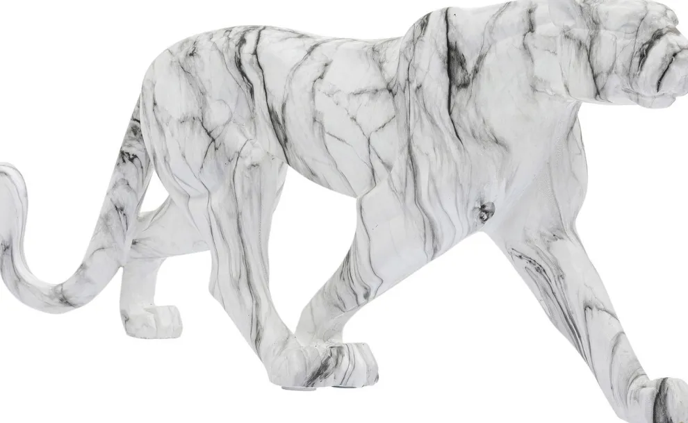 Decofiguur Leopard Marmer 95cm