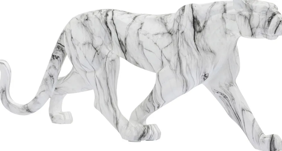 Decofiguur Leopard Marmer 95cm