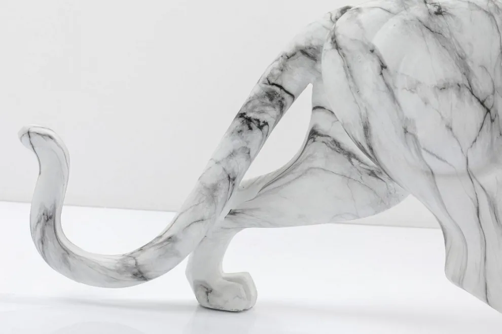 Decofiguur Leopard Marmer 95cm