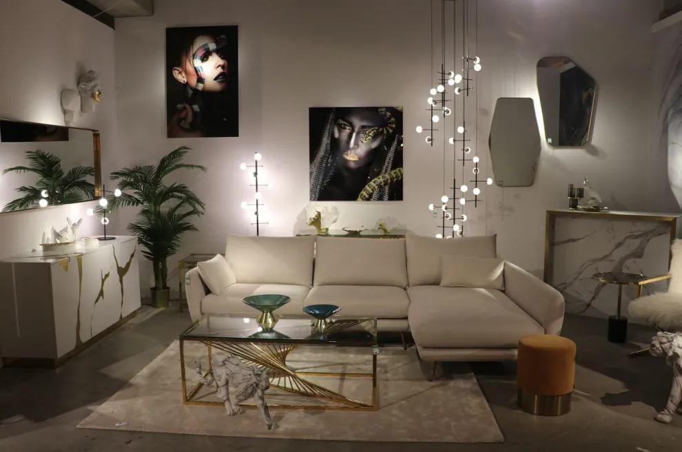 Decofiguur Leopard Marmer 95cm