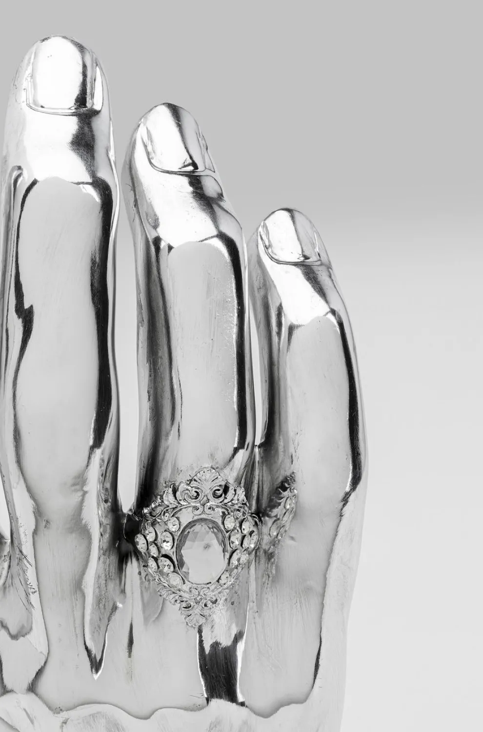 Decofiguur Mano Diamond Ring Zilver