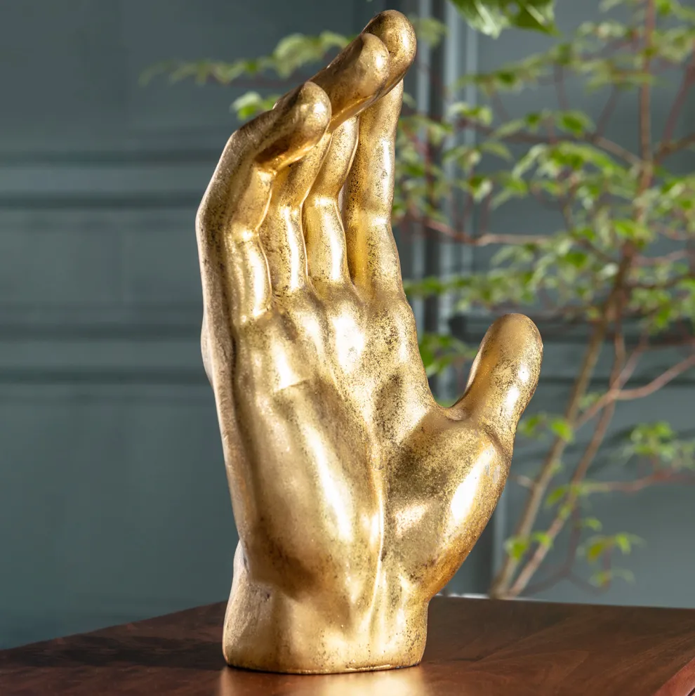 Decofiguur Mano Goud