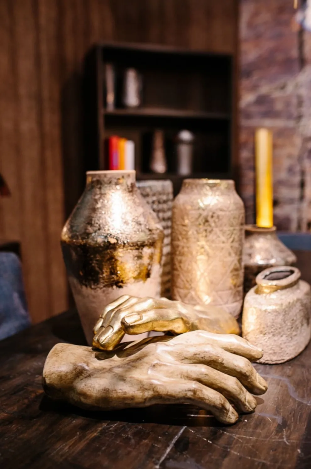 Decofiguur Mano Goud