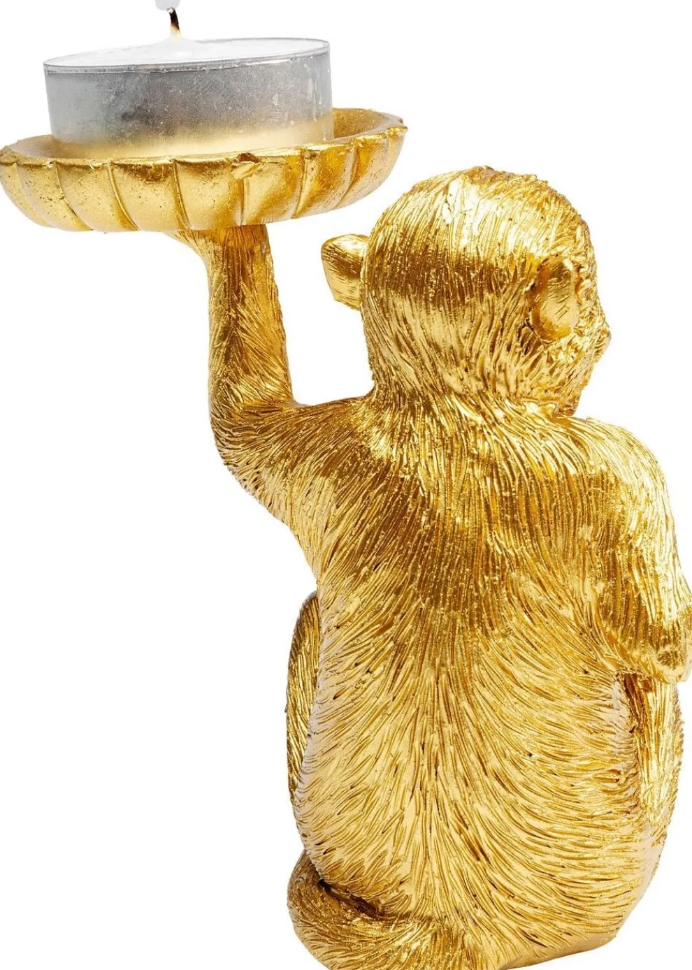 Decofiguur Monkey Theelichthouder 11cm