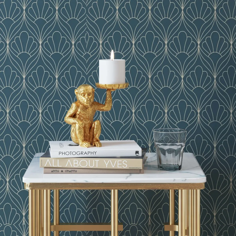 Decofiguur Monkey Theelichthouder 11cm