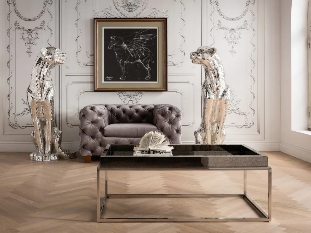 Decofiguur Mozaïek Welcome Panther Links XL