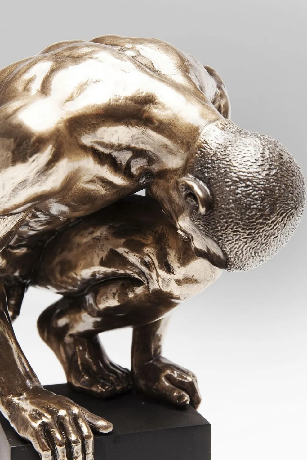 Decofiguur Nude Man Stand Brons 35cm