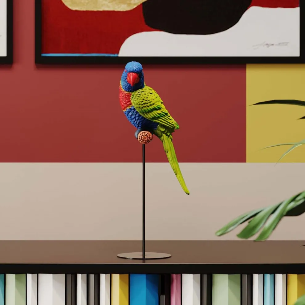 Decofiguur Parrot Green 36cm