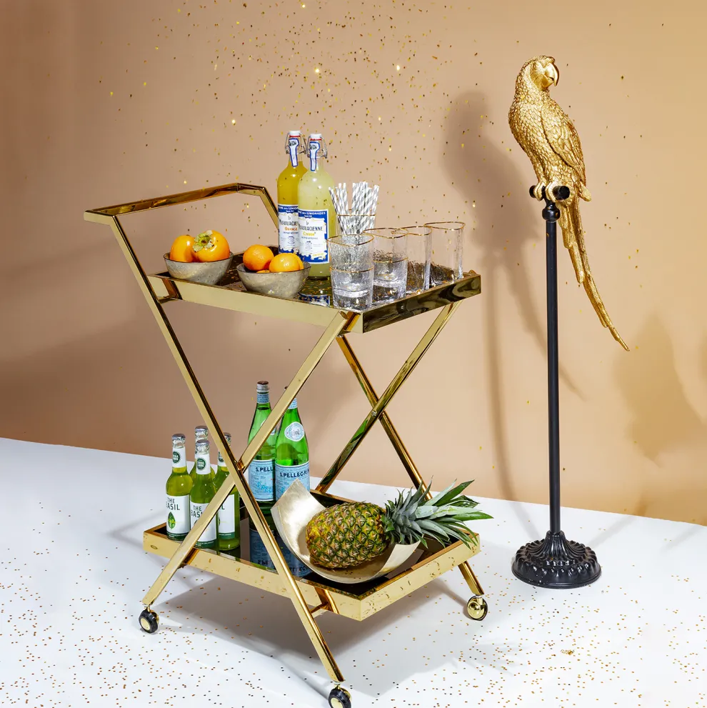 Decofiguur Parrot Goud