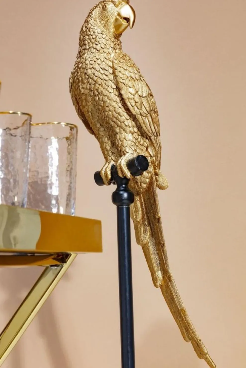 Decofiguur Parrot Goud