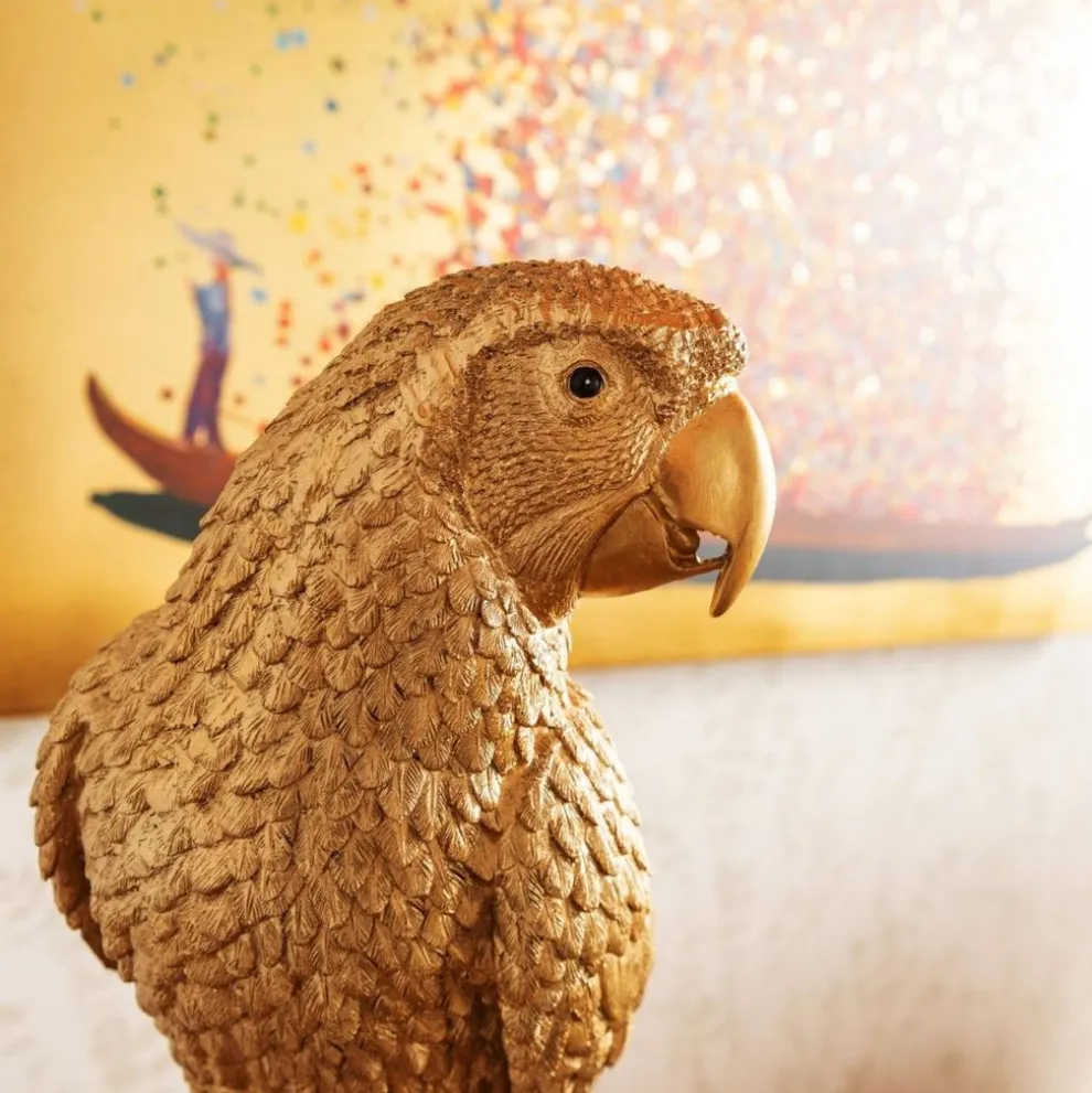 Decofiguur Parrot Goud
