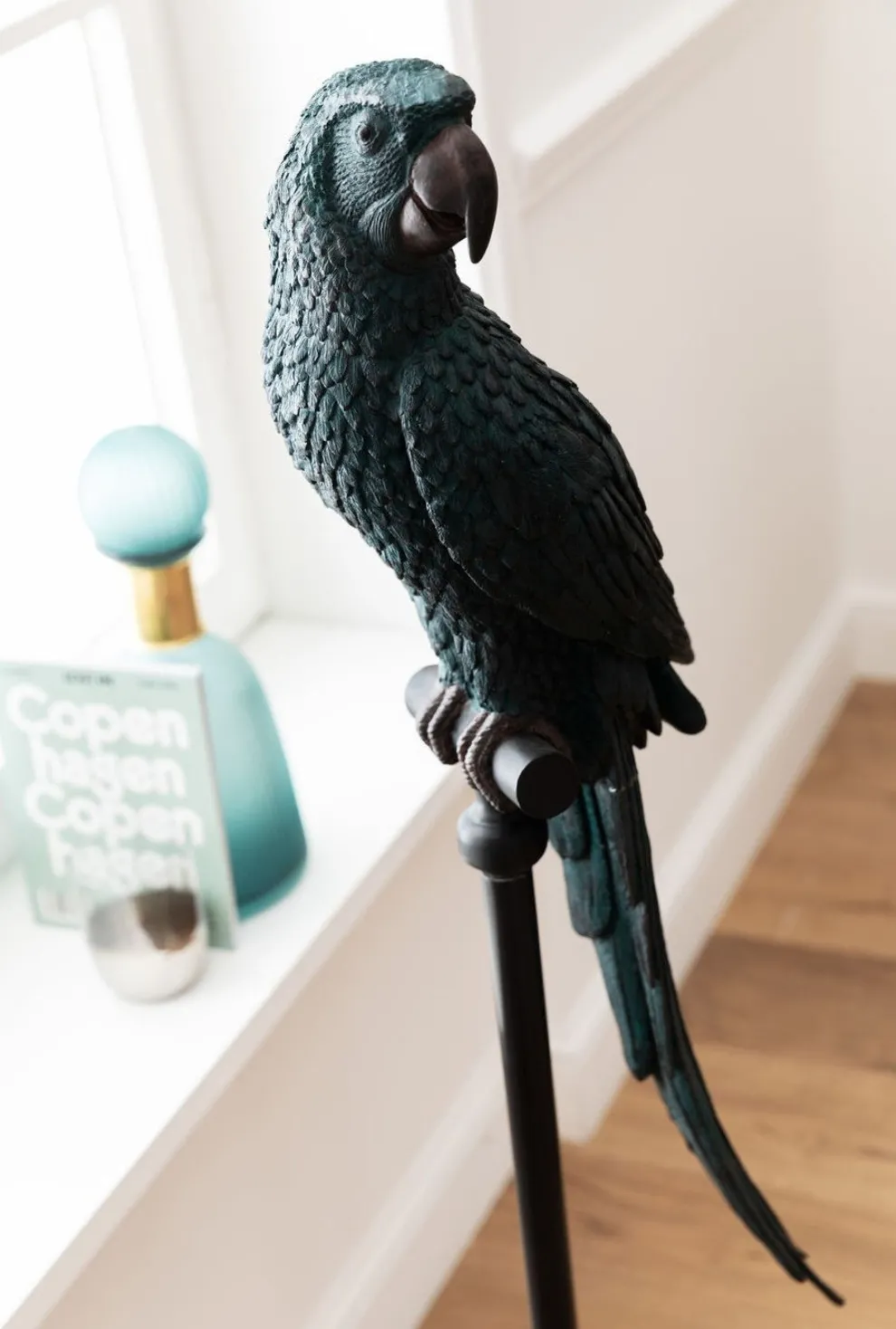 Decofiguur Parrot Petrol