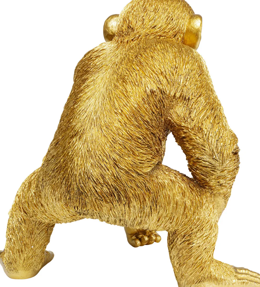 Decofiguur Playing Ape Goud 50cm