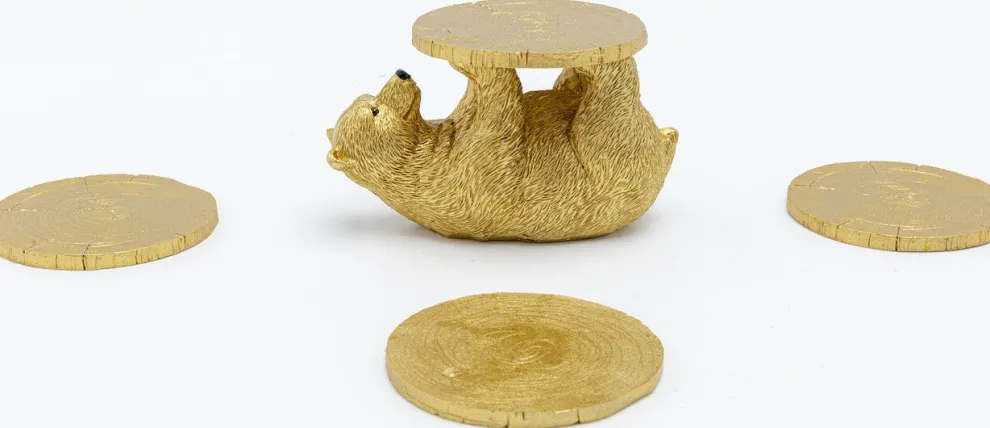 Decofiguur Playing Bear 7cm