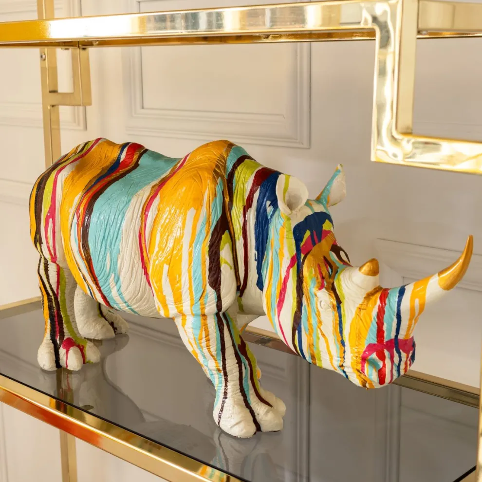 Decofiguur Rhino Colore 26cm