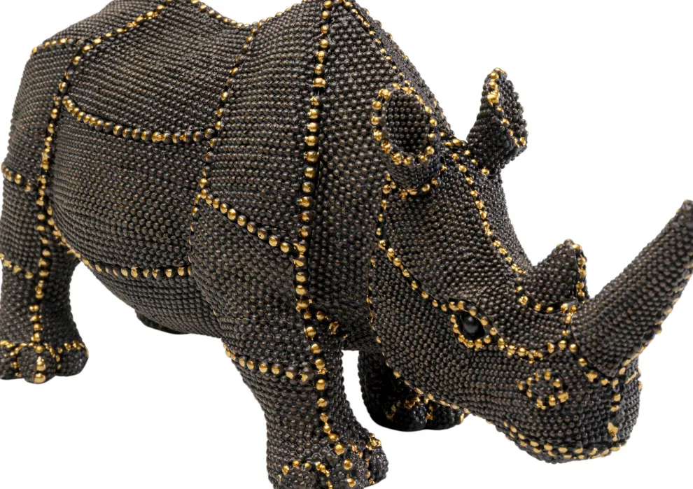 Decofiguur Rhino Rivets Pearls 26cm