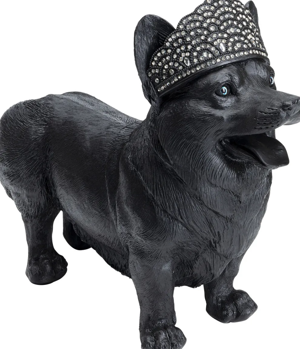 Decofiguur Royal Standing Corgi Zwart