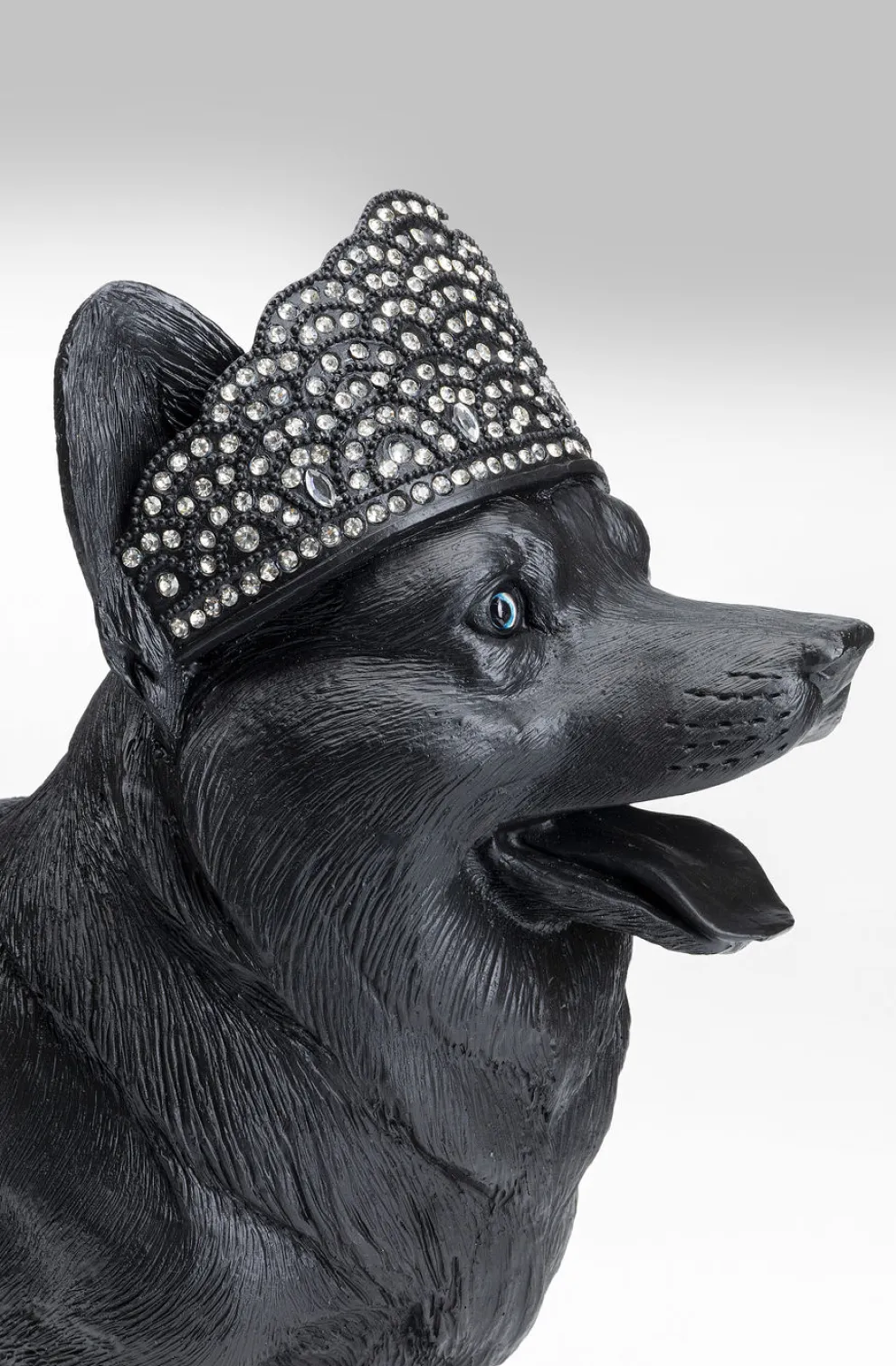 Decofiguur Royal Standing Corgi Zwart