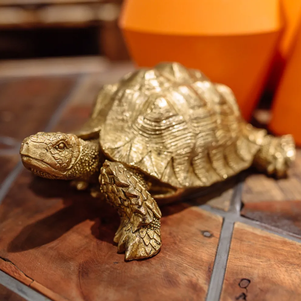 Decofiguur Schildpad Goud Klein