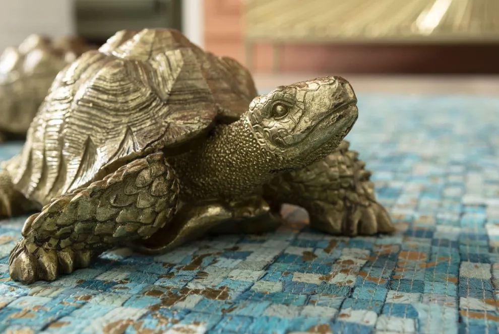 Decofiguur Schildpad Goud Klein