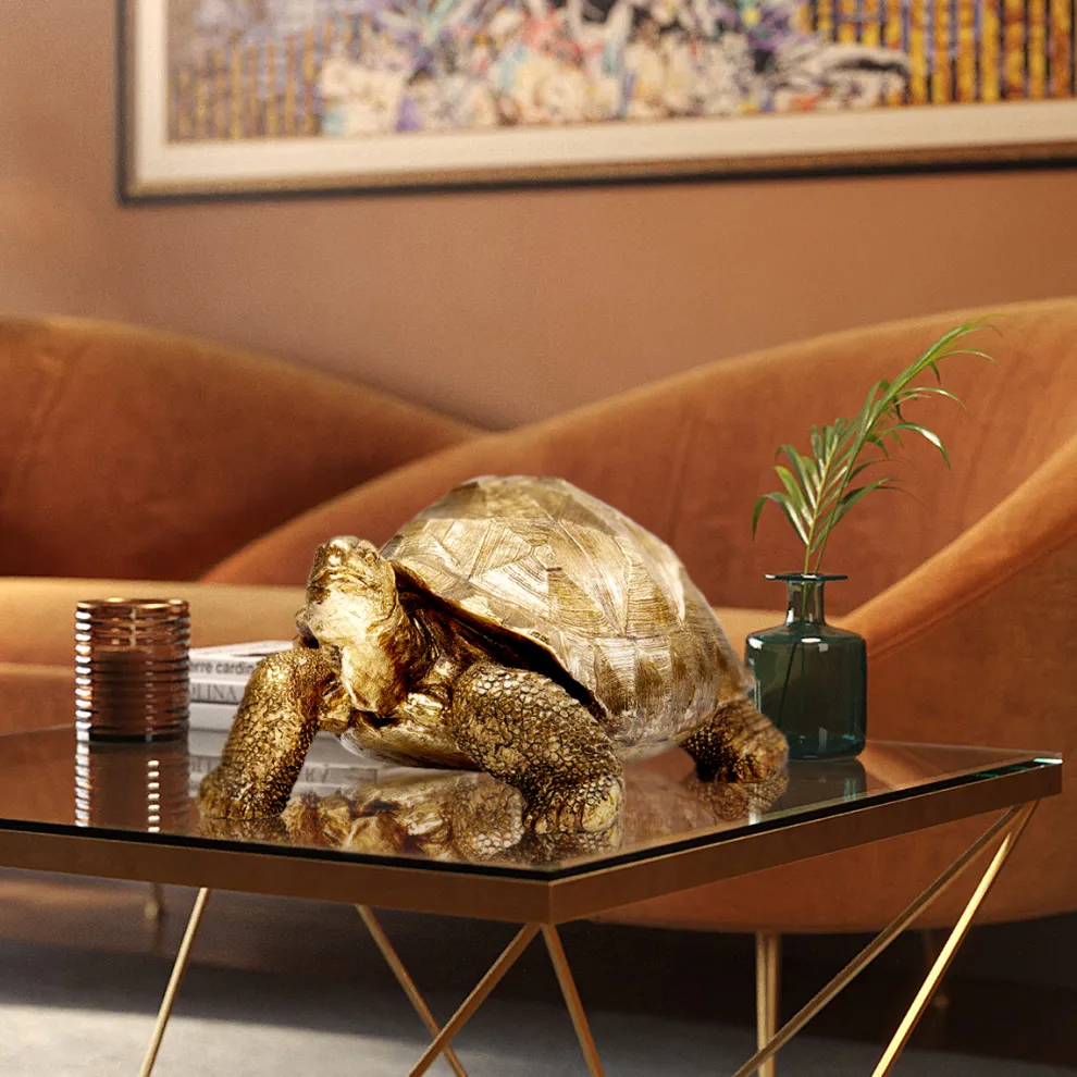 Decofiguur Schildpad Goud Medium