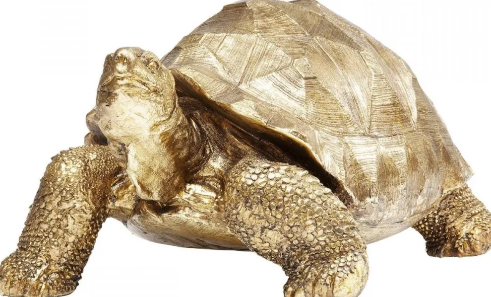Decofiguur Schildpad Goud Medium