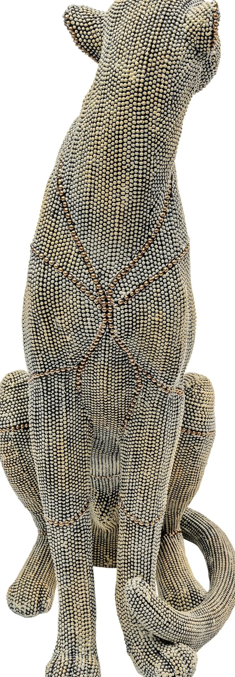 Decofiguur Sitting Leopard Pearls 42cm