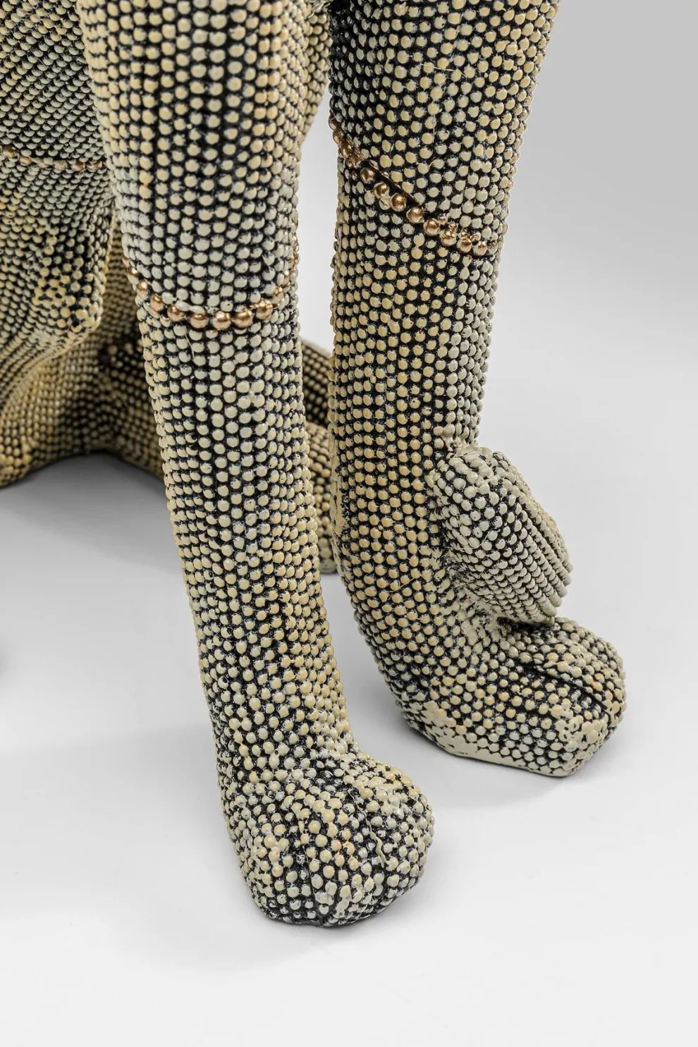 Decofiguur Sitting Leopard Pearls 42cm