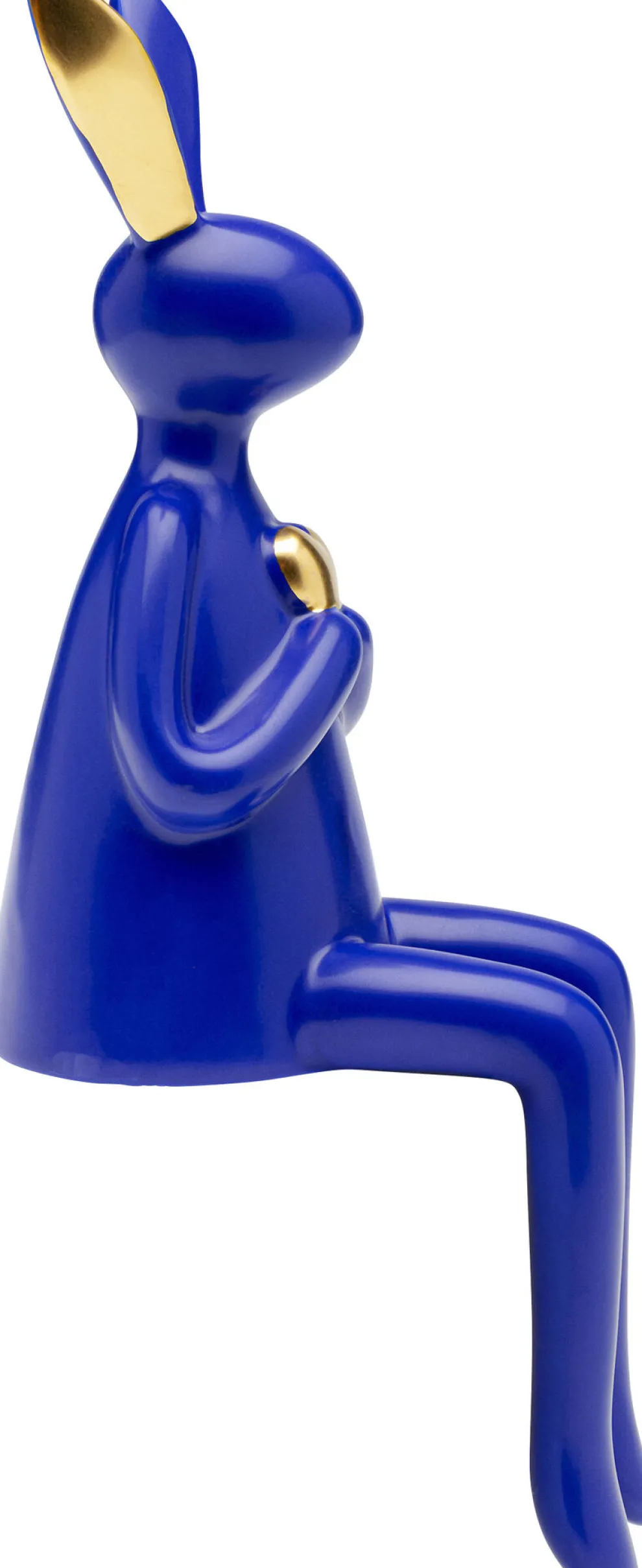 Decofiguur Sitting Rabbit Heart Blue 29cm