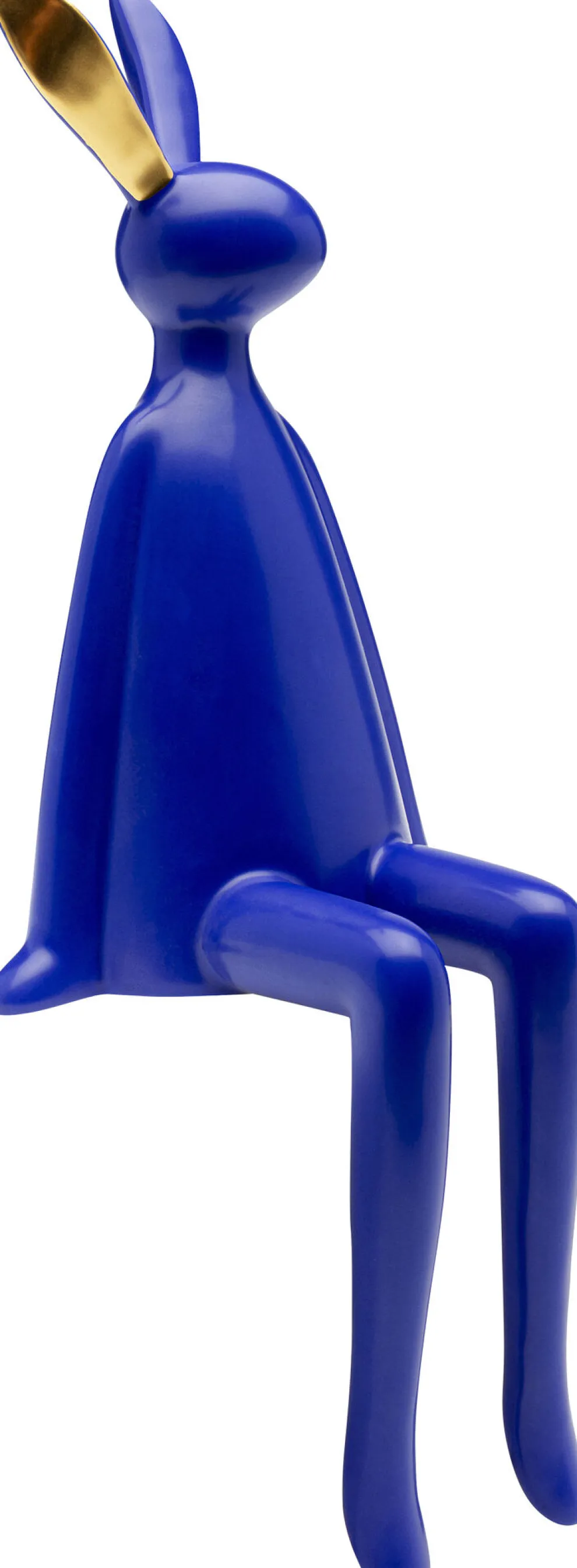 Decofiguur Sitting Rabbit Blue 35cm