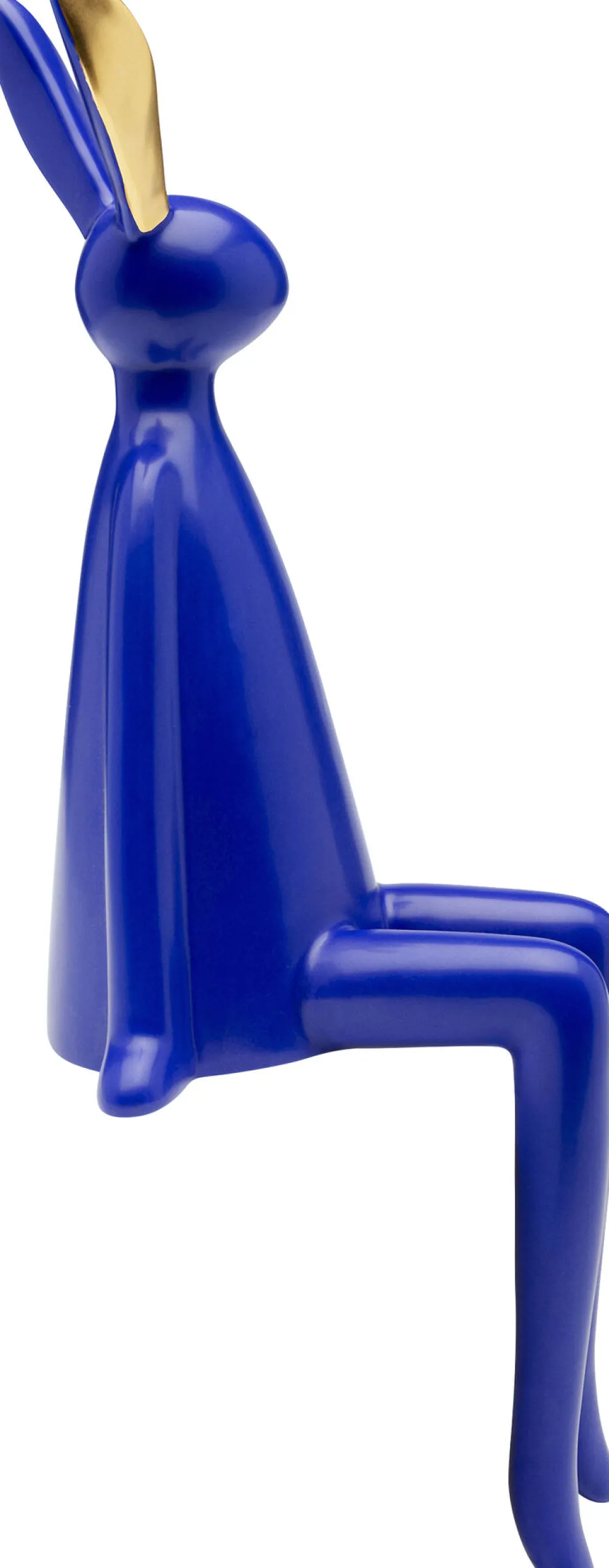 Decofiguur Sitting Rabbit Blue 35cm