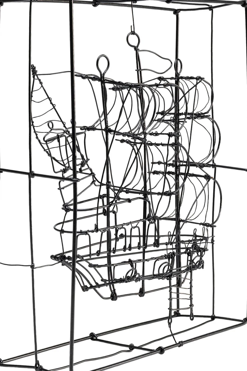 Decofiguur Wire Sail Boat 28cm