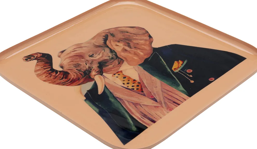 Dienblad Elephant 27x27cm