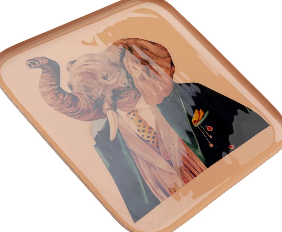 Dienblad Elephant 27x27cm